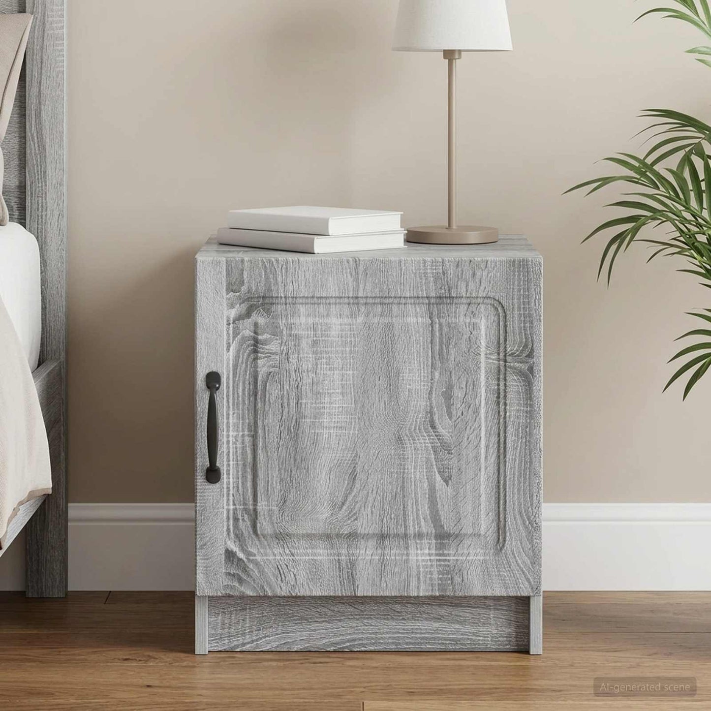 Bedside Cabinet Grey Sonoma 43 x 34.5 x 47 cm Engineered Wood