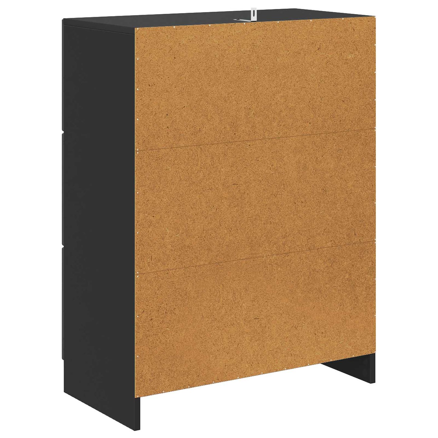 Drawer Cabinet Black 66 x 34.5 x 87 cm Engineered Wood