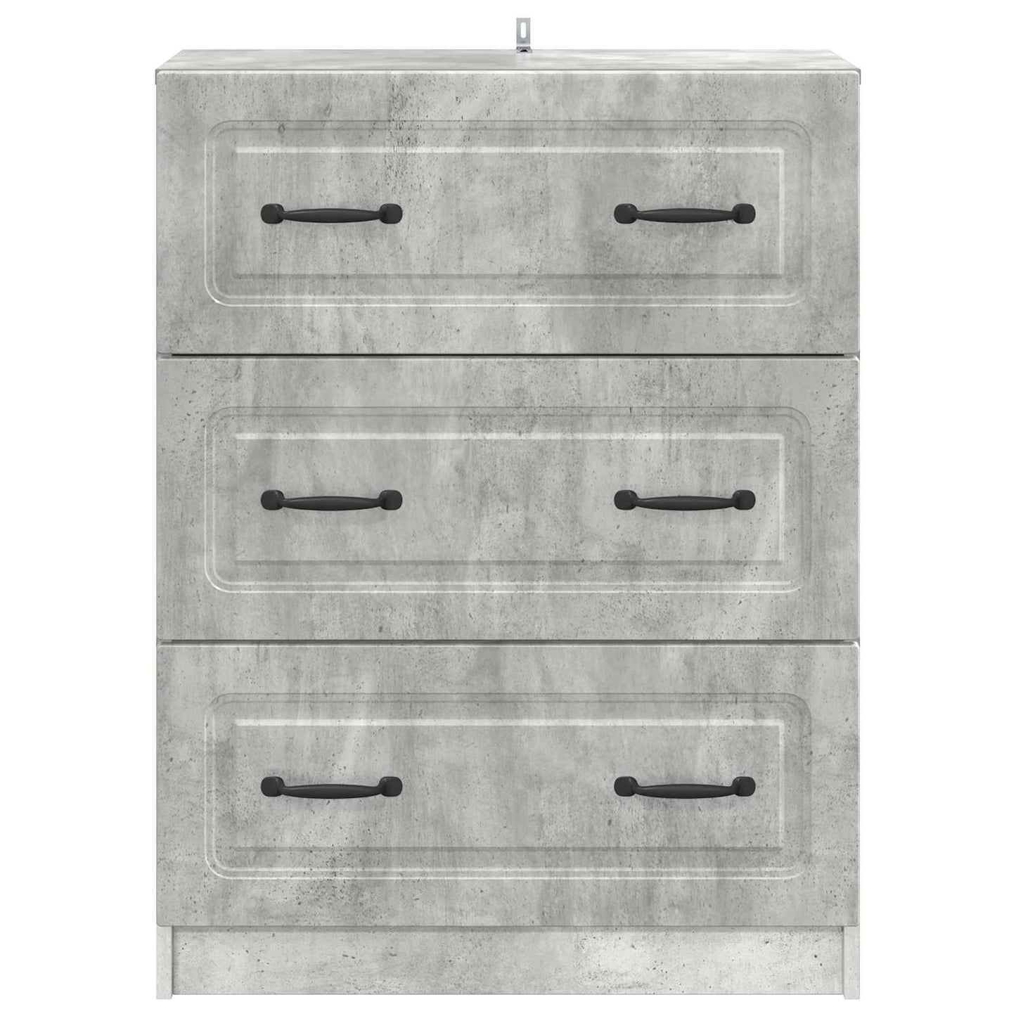 Drawer Cabinet Concrete Grey 66 x 34.5 x 87 cm Engineered Wood
