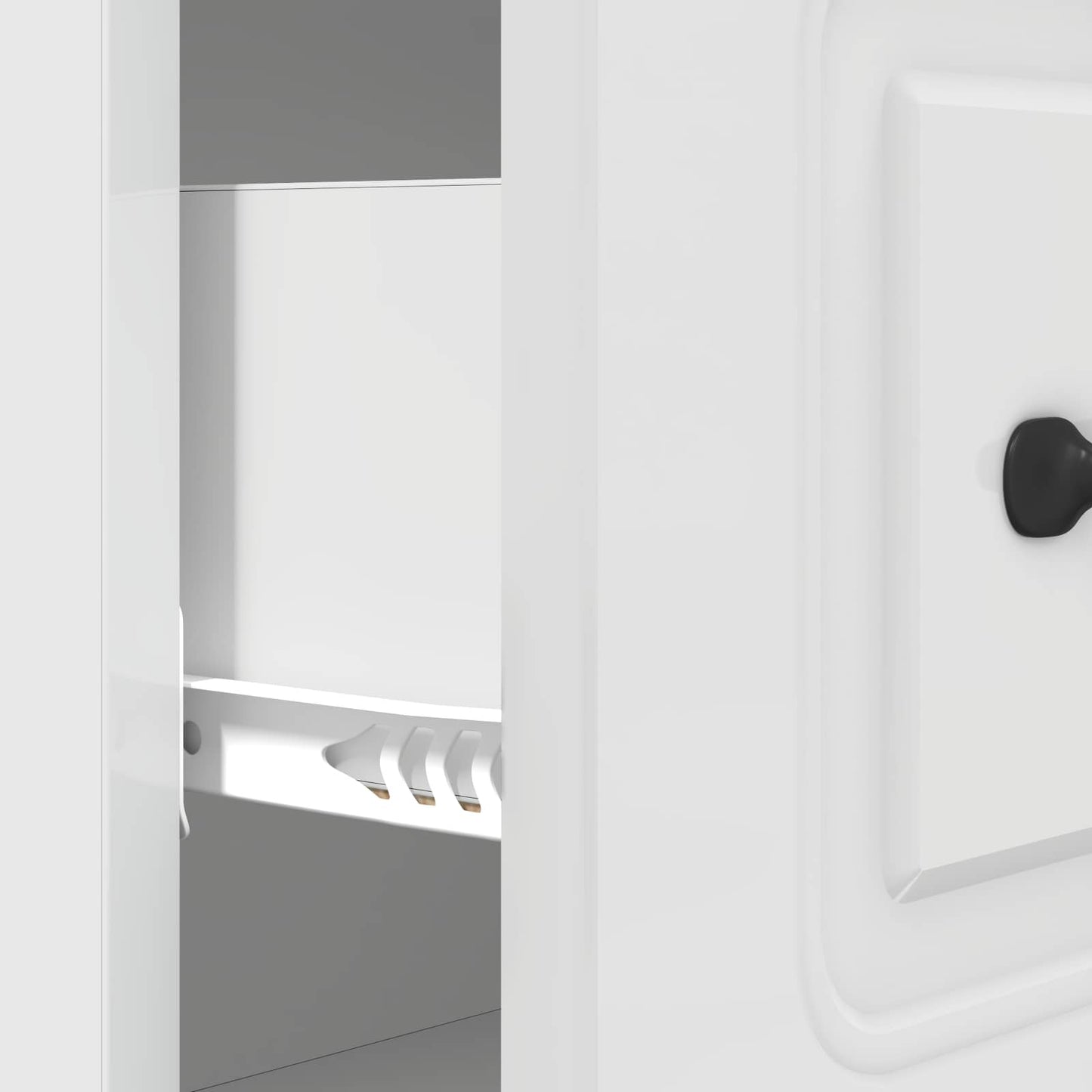 Drawer Cabinet High Gloss White 66 x 34.5 x 87 cm