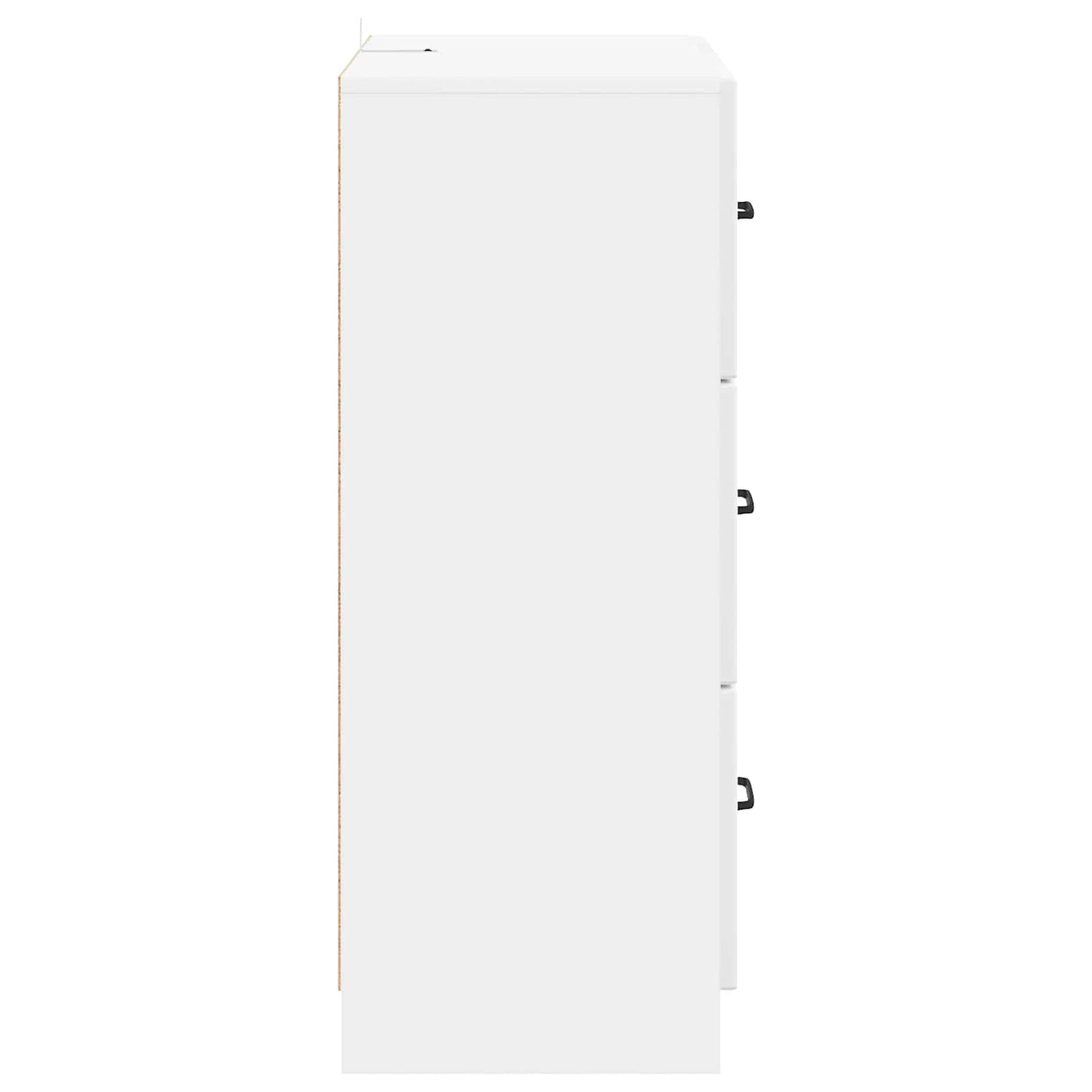 Drawer Cabinet High Gloss White 66 x 34.5 x 87 cm