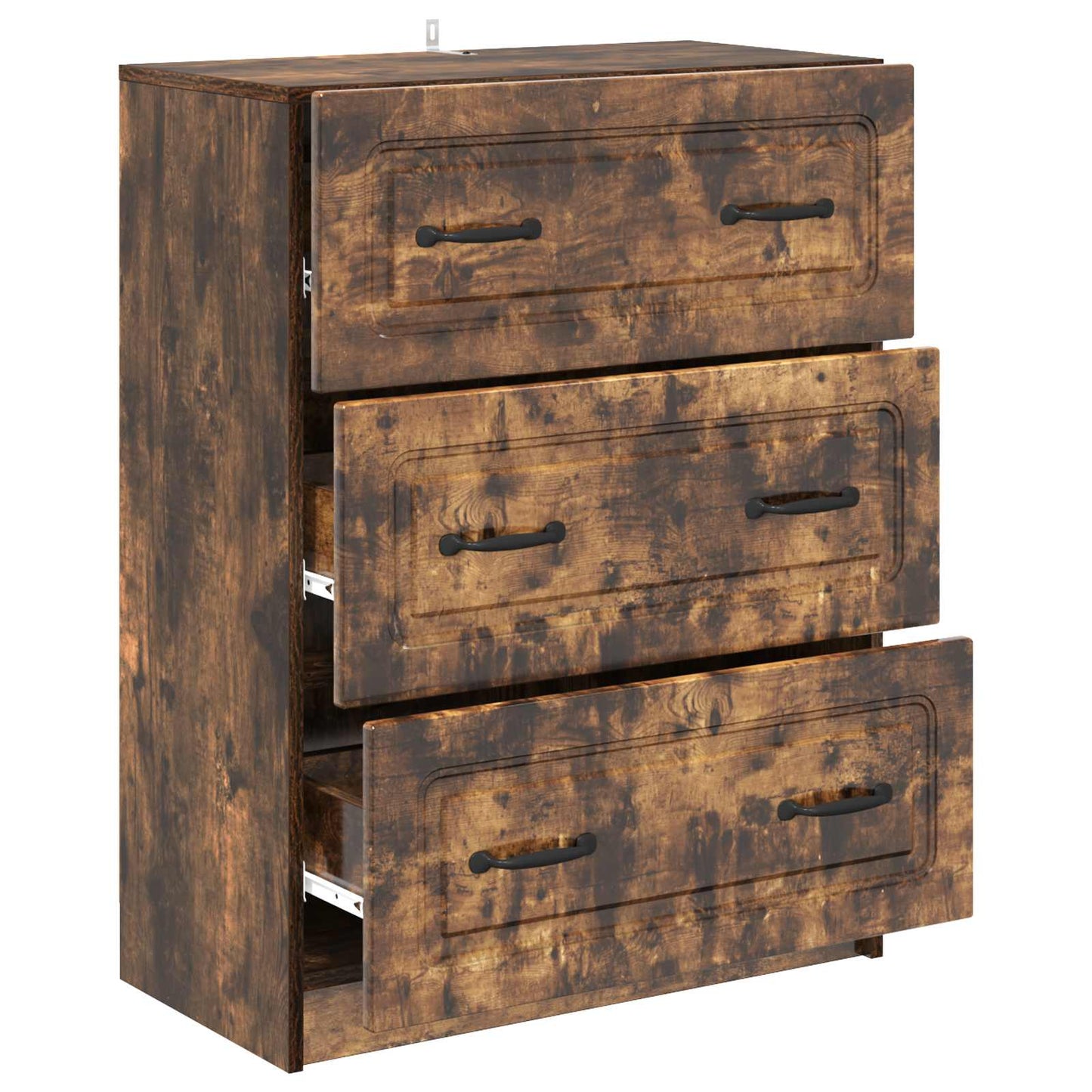 Drawer Cabinet Smoked Oak 66 x 34.5 x 87 cm Engineered Wood