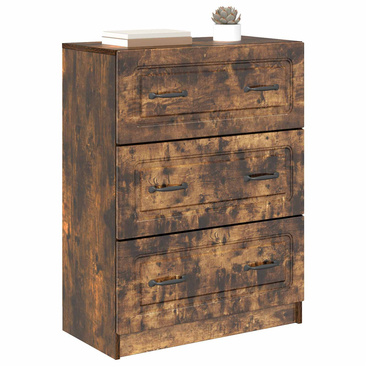 Drawer Cabinet 66 x 34.5 x 87 cm Engineered Wood Smoked Oak