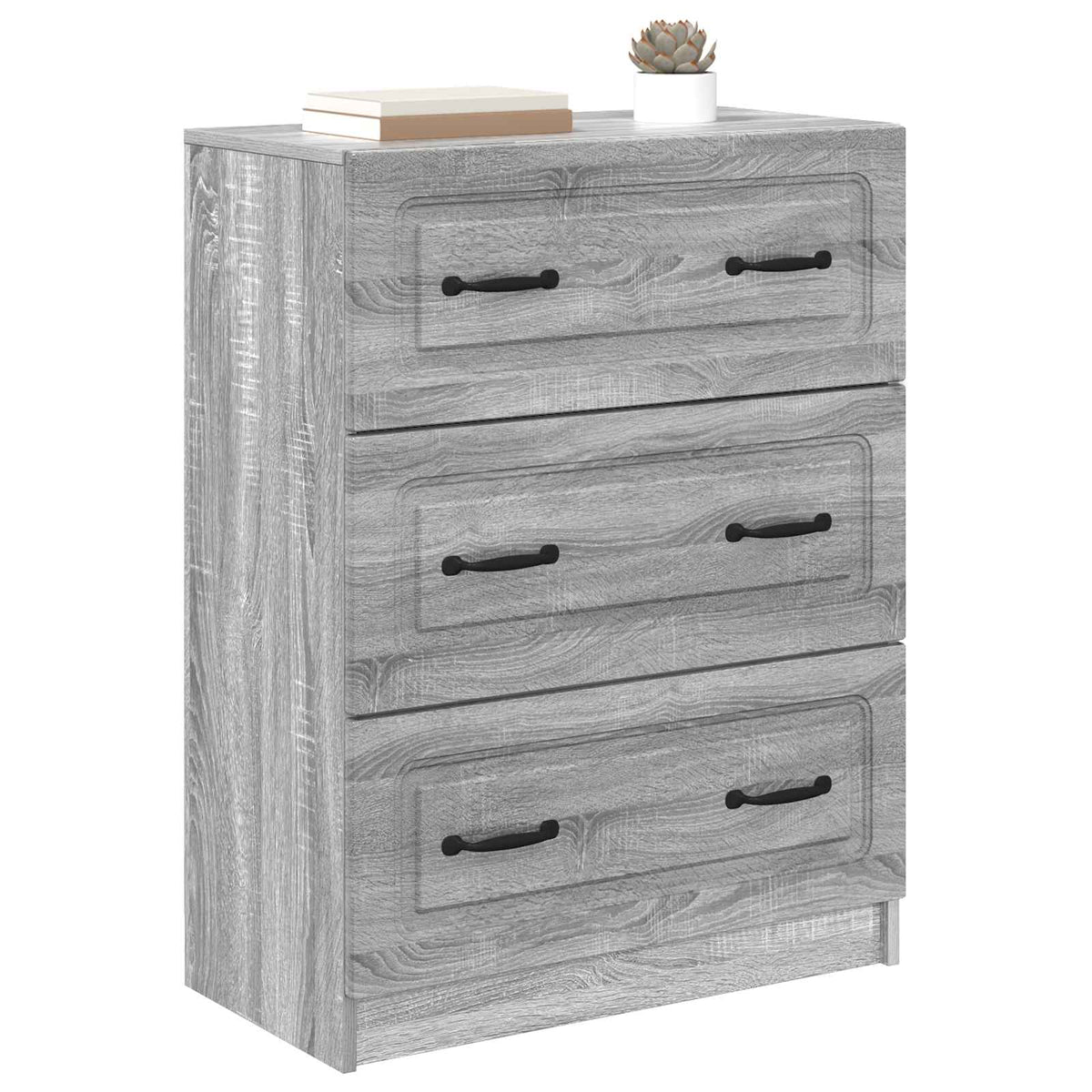 Drawer Cabinet 66 x 34.5 x 87 cm Engineered Wood Grey Sonoma