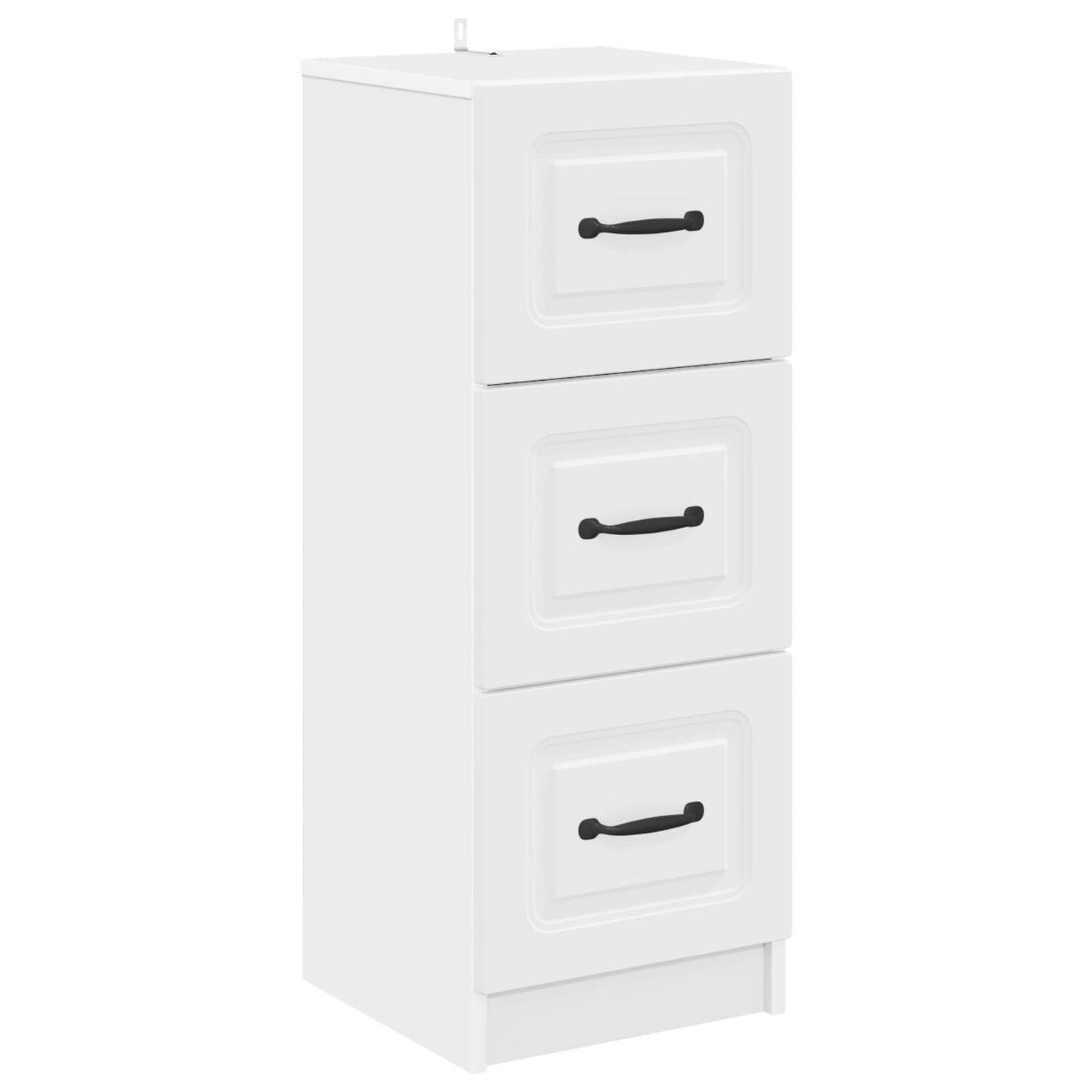 Drawer Cabinet White 33 x 34.5 x 87 cm Engineered Wood