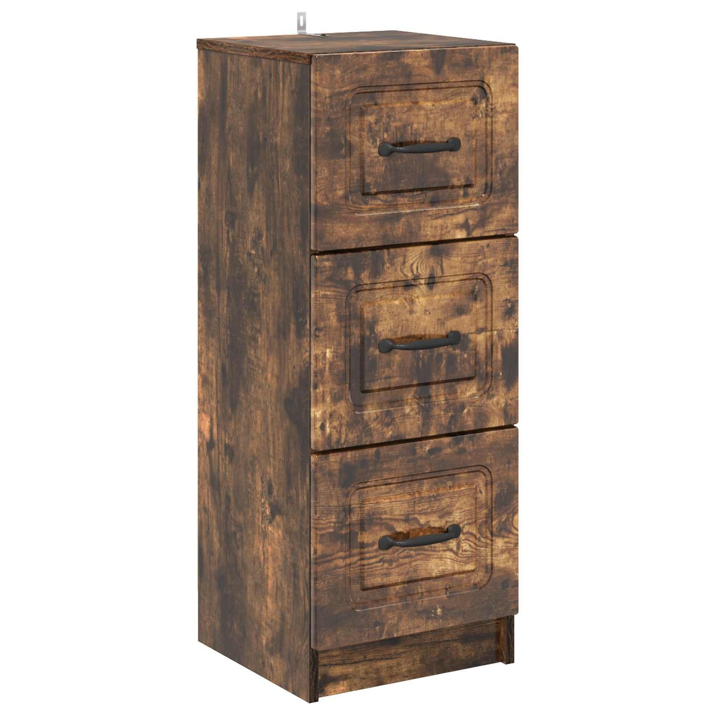 Drawer Cabinet Smoked Oak 33 x 34.5 x 87 cm Engineered Wood