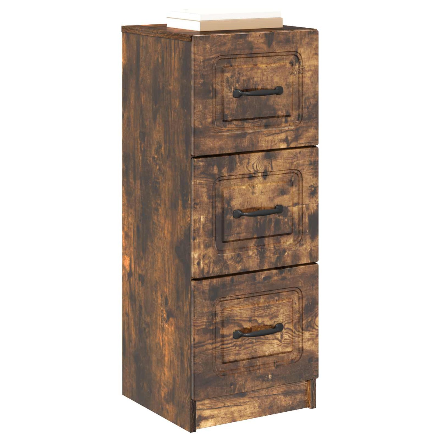 Drawer Cabinet Smoked Oak 33 x 34.5 x 87 cm Engineered Wood
