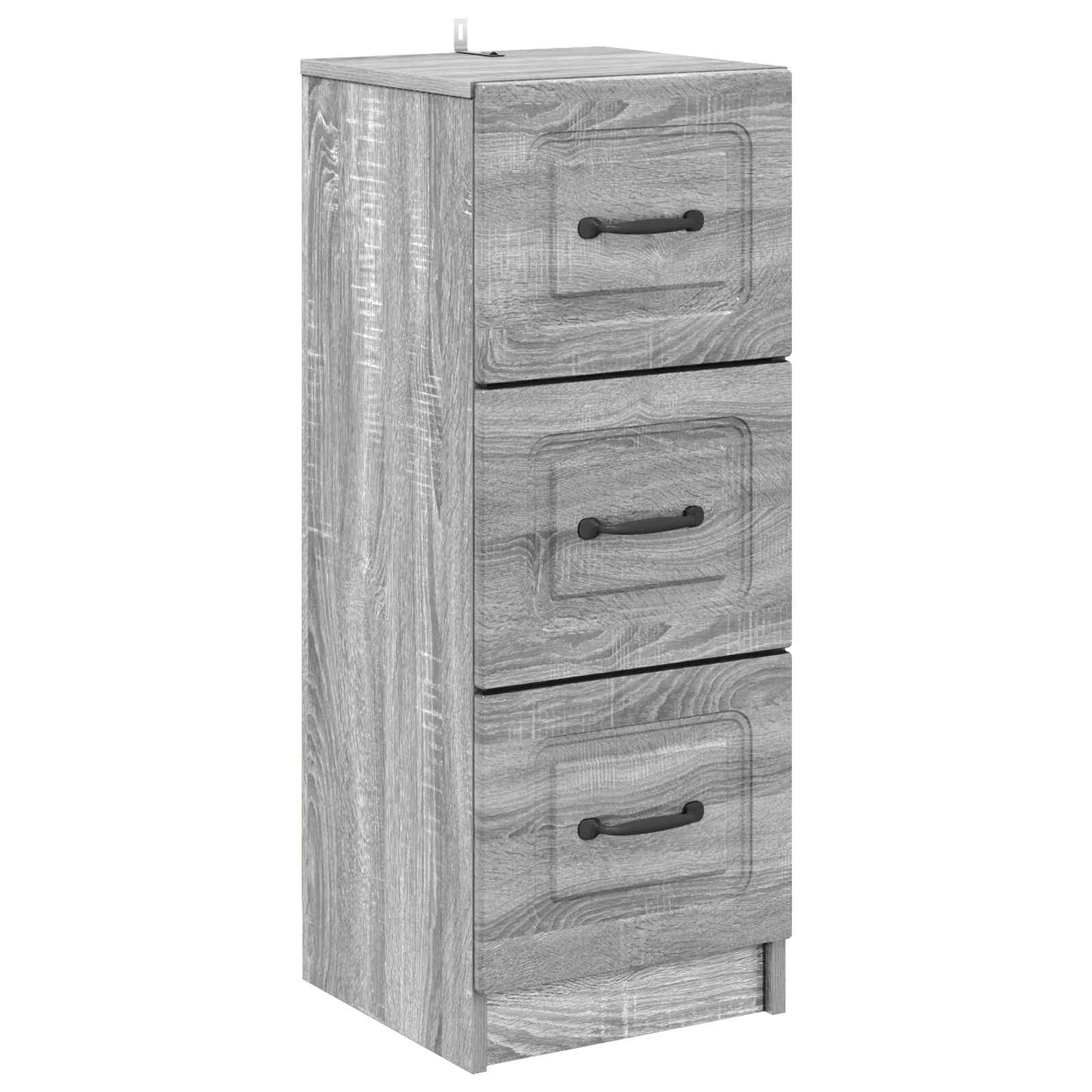 Drawer Cabinet Grey Sonoma 33 x 34.5 x 87 cm Engineered Wood