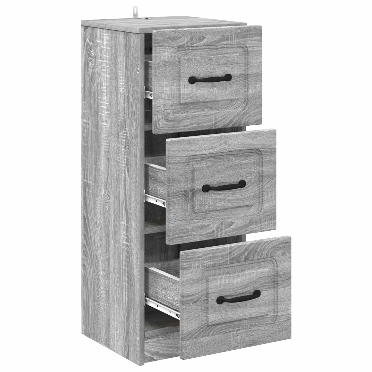 Drawer Cabinet Grey Sonoma 33 x 34.5 x 87 cm Engineered Wood