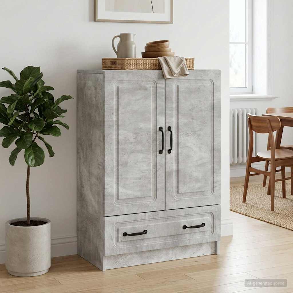 Sideboard Concrete Grey 66 x 34.5 x 92 cm Engineered Wood