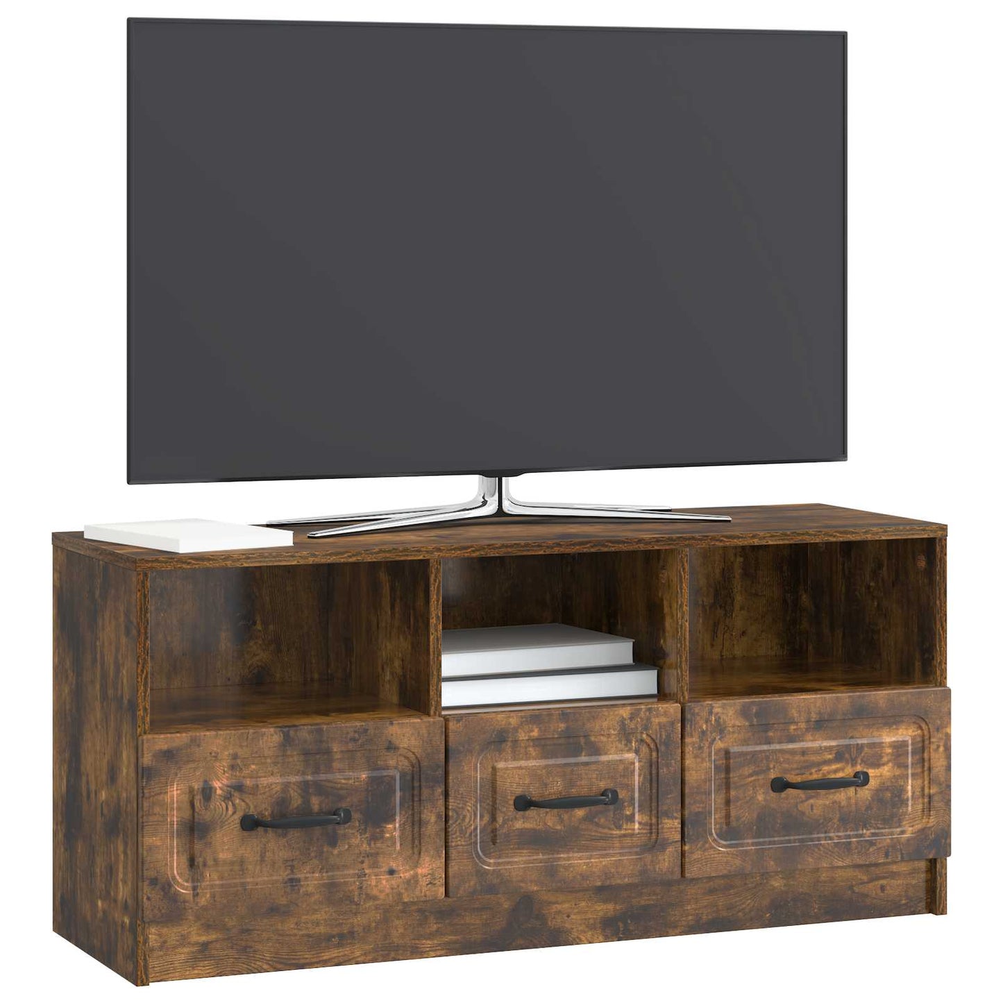 TV Cabinet Smoked Oak 102 x 34.5 x 47 cm Engineered Wood