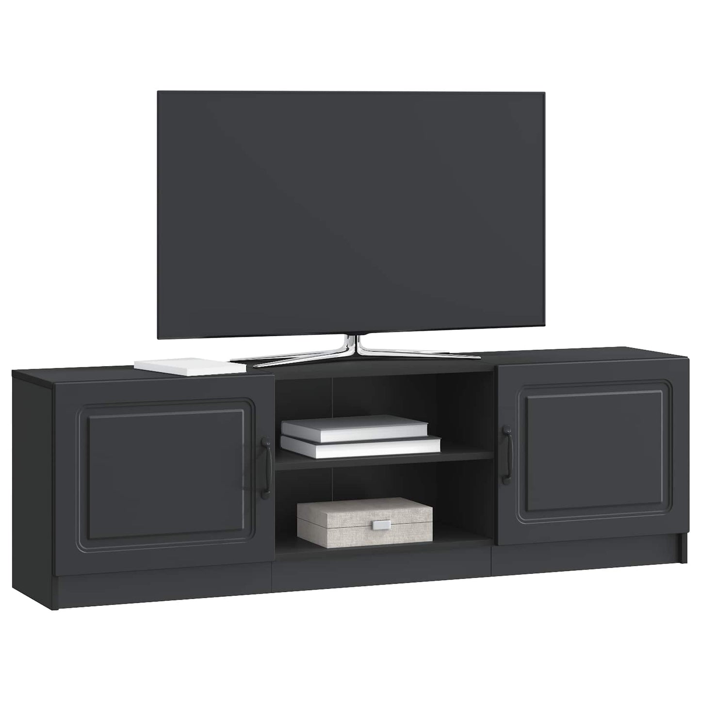 TV Cabinet Black 150 x 31 x 47 cm Engineered Wood