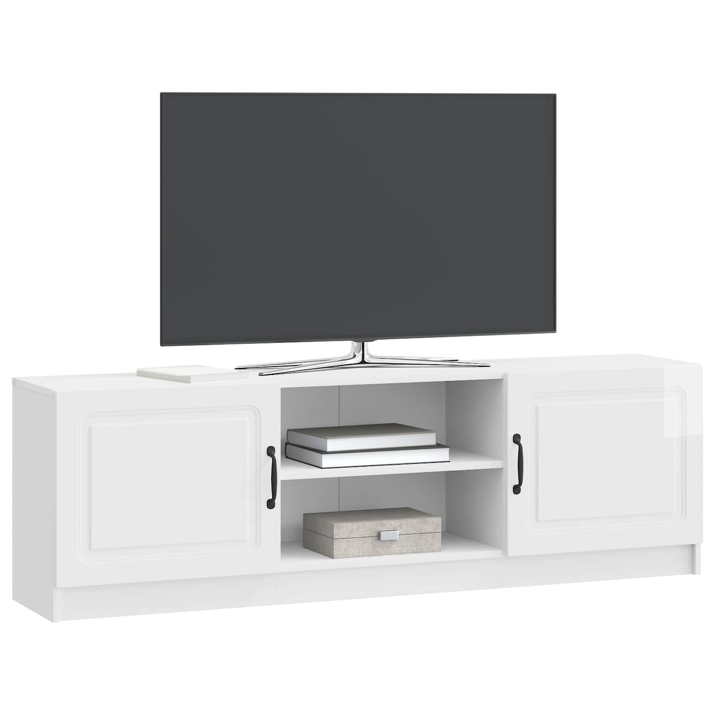 TV Cabinet High Gloss White 150 x 31 x 47 cm Engineered Wood