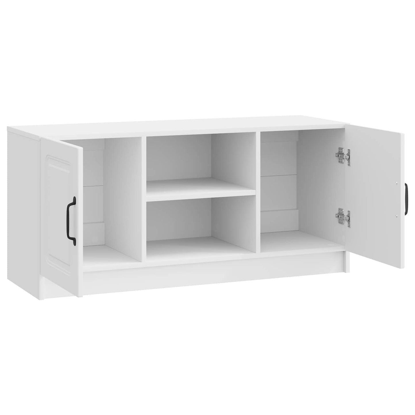 TV Cabinet High Gloss White 102 x 34.5 x 47 cm Engineered Wood