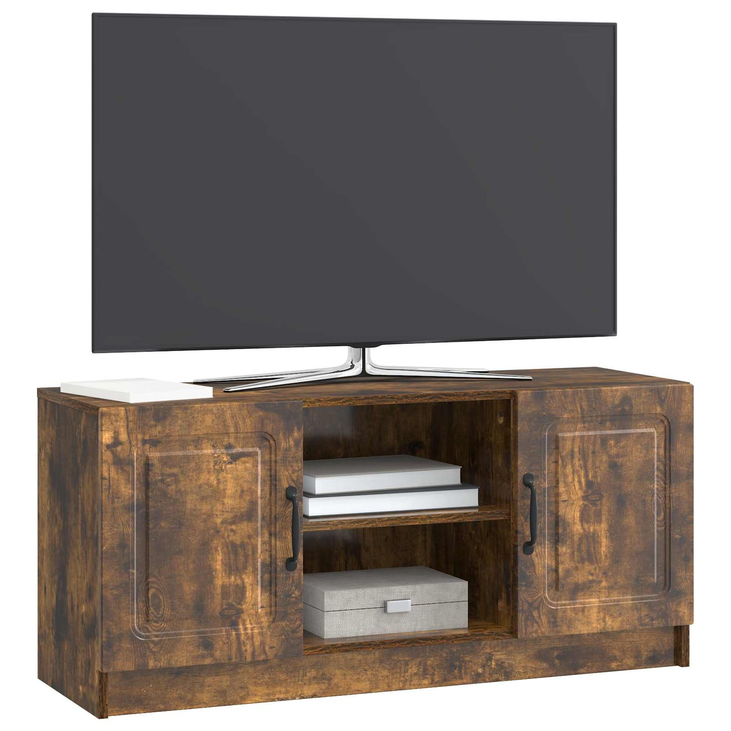 TV Cabinet Smoked Oak 102 x 34.5 x 47 cm Engineered Wood