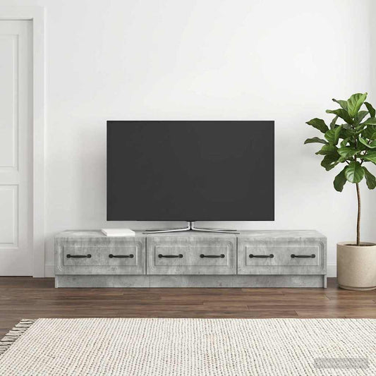 TV Cabinet 147 x 34.5 x 27 cm Concrete Grey Engineered Wood