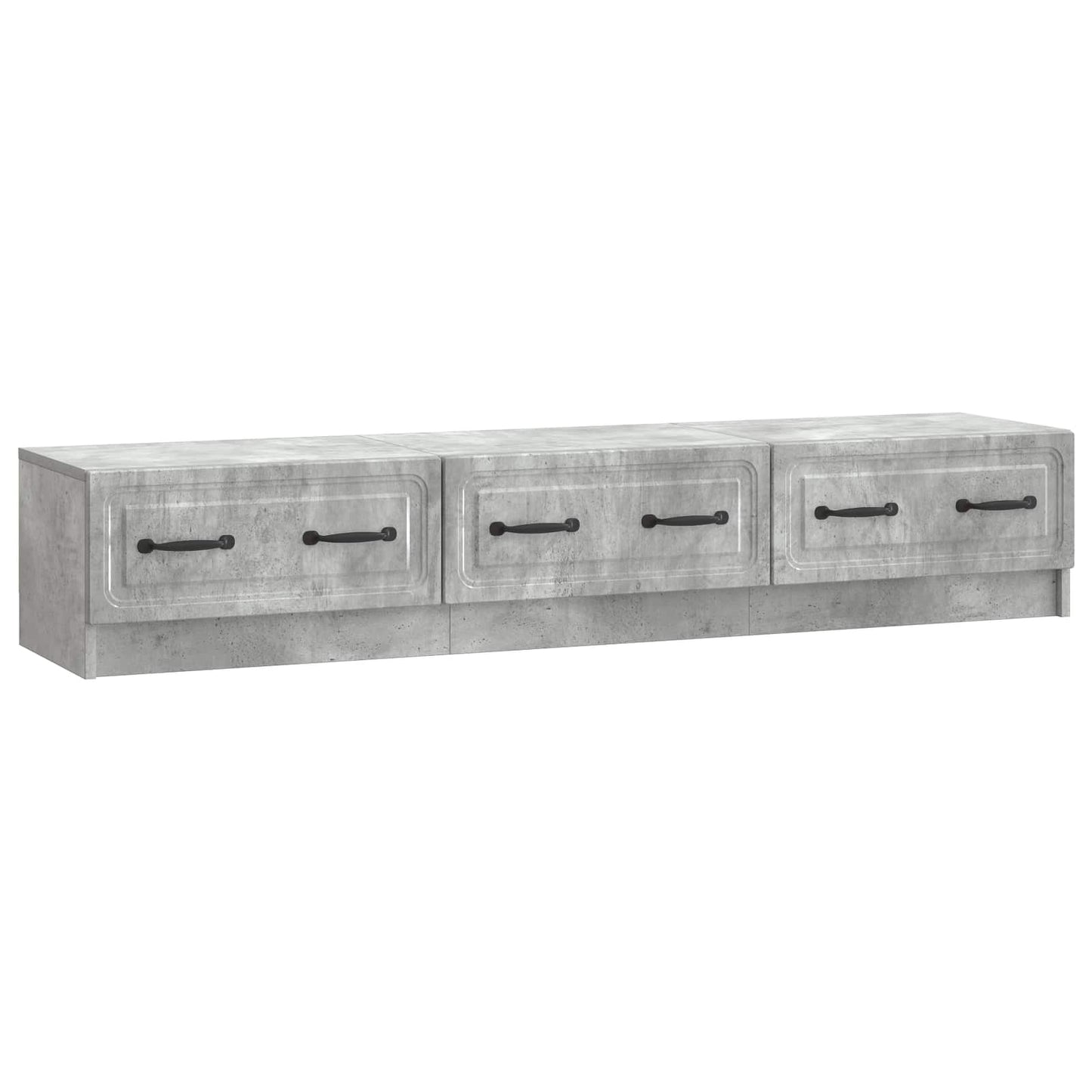 TV Cabinet Concrete Grey 147 x 34.5 x 27 cm Engineered Wood