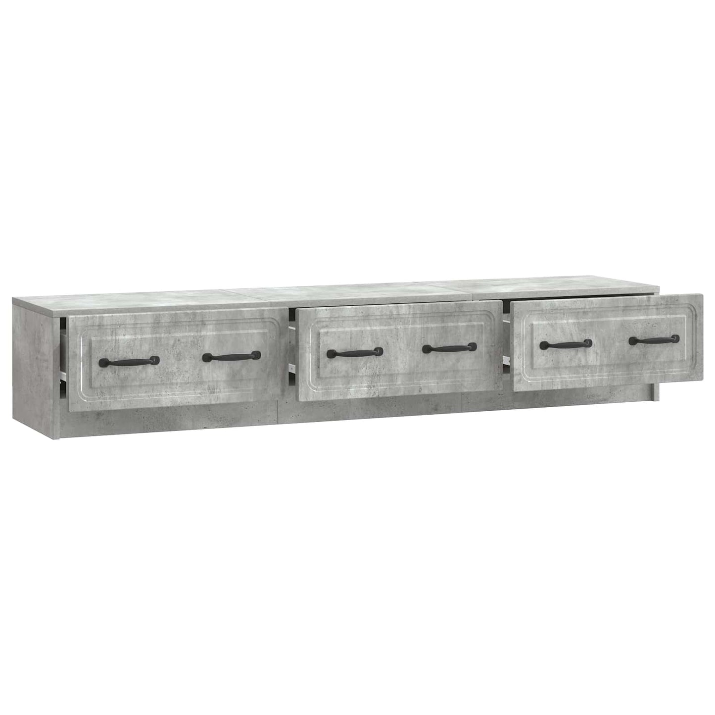 TV Cabinet Concrete Grey 147 x 34.5 x 27 cm Engineered Wood