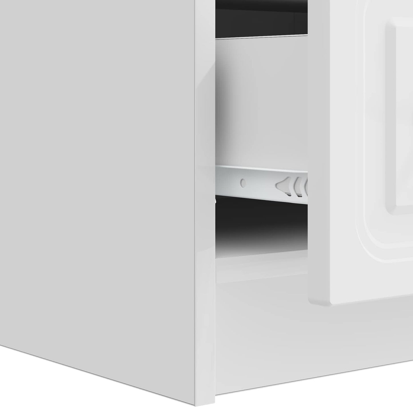 TV Cabinet High Gloss White 147 x 34.5 x 27 cm Engineered Wood