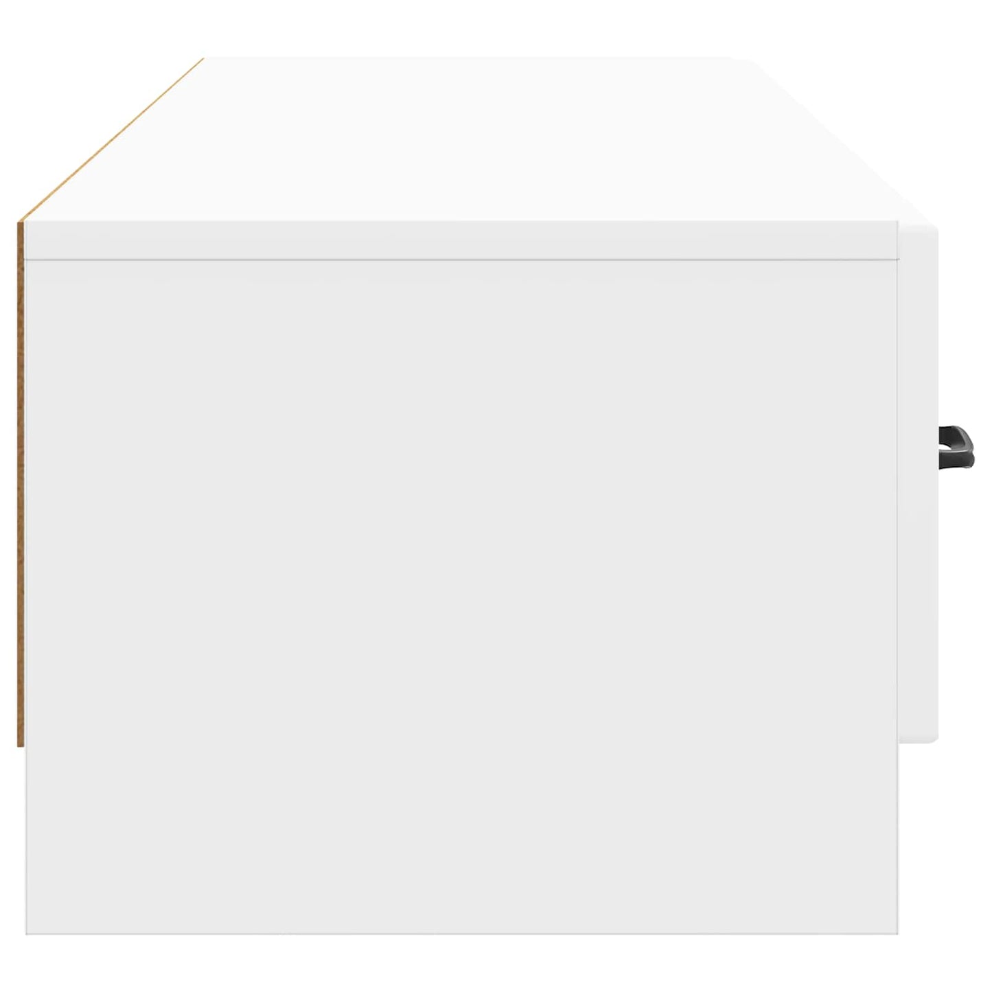 TV Cabinet High Gloss White 147 x 34.5 x 27 cm Engineered Wood