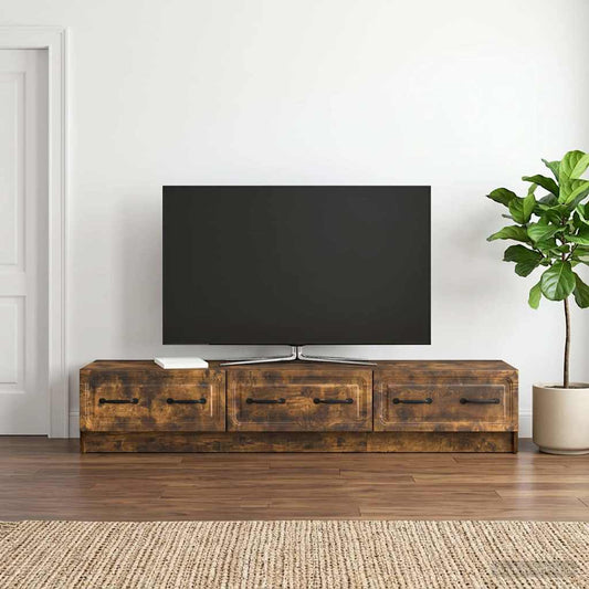 TV Cabinet 147 x 34.5 x 27 cm Smoked Oak Engineered Wood