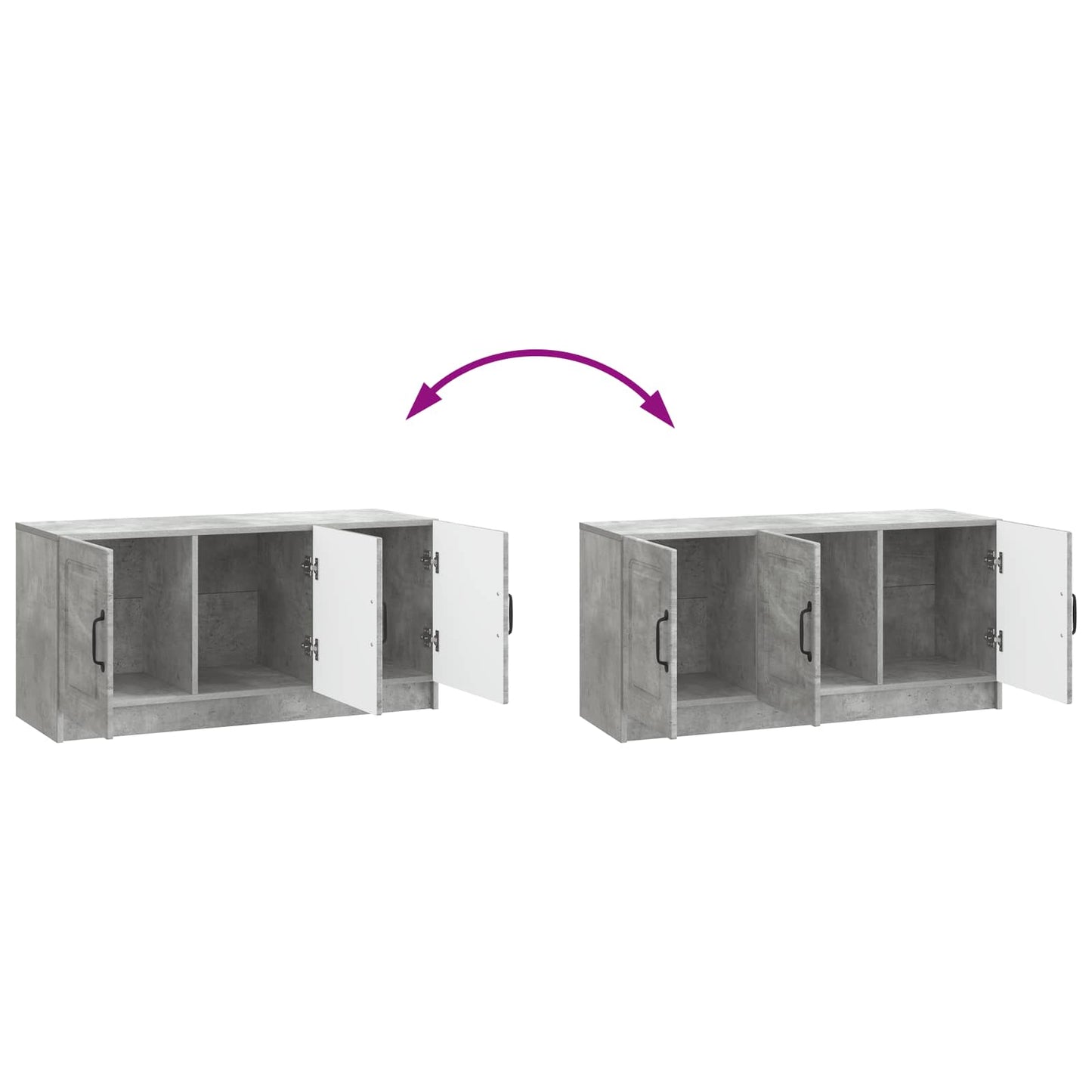 TV Cabinet Concrete Grey 99 x 34.5 x 47 cm Engineered Wood