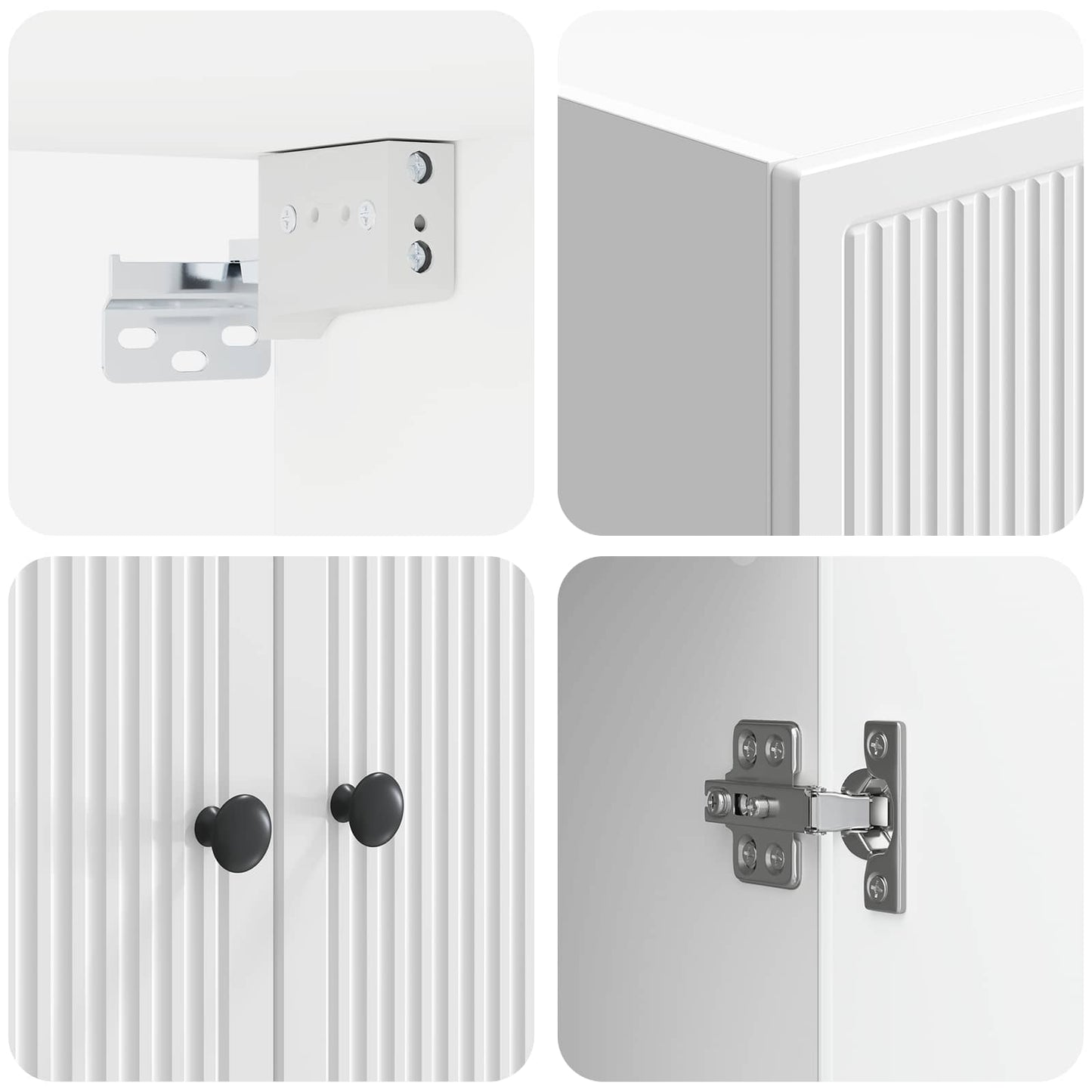 Wall-Mounted Cabinet High Gloss White 66 x 34.5 x 90 cm