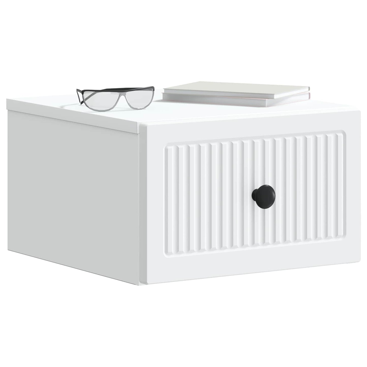 Wall-Mounted Bedside Cabinet White 33 x 34.5 x 20 cm