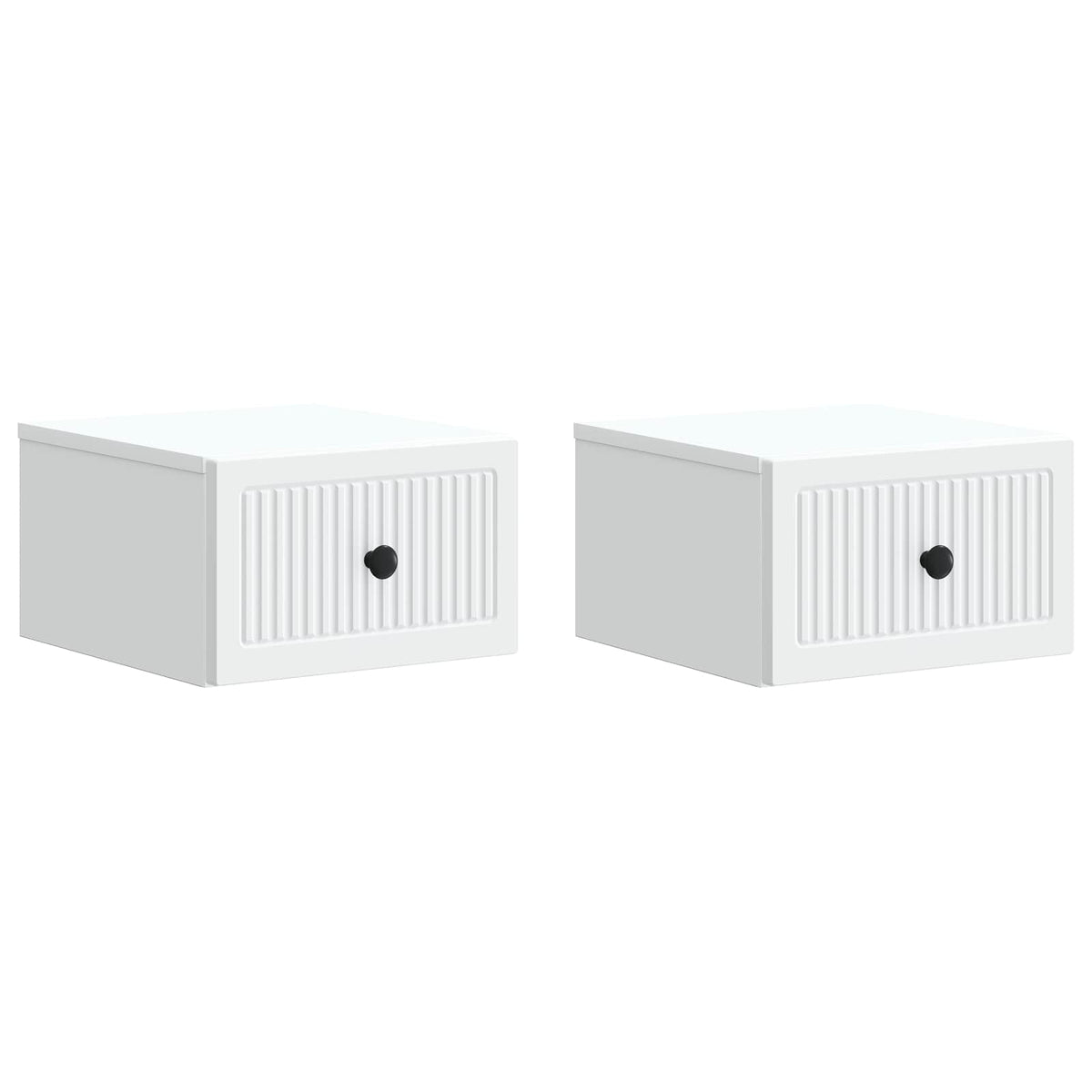 Wall-Mounted Bedside Cabinet 2 pcs White 33 x 34.5 x 20 cm