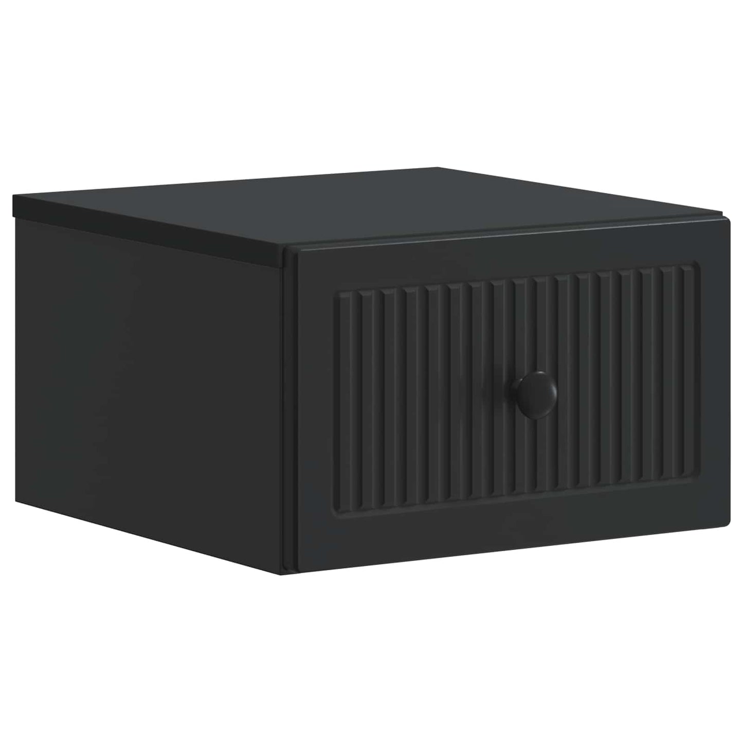 Wall-Mounted Bedside Cabinet Black 33 x 34.5 x 20 cm