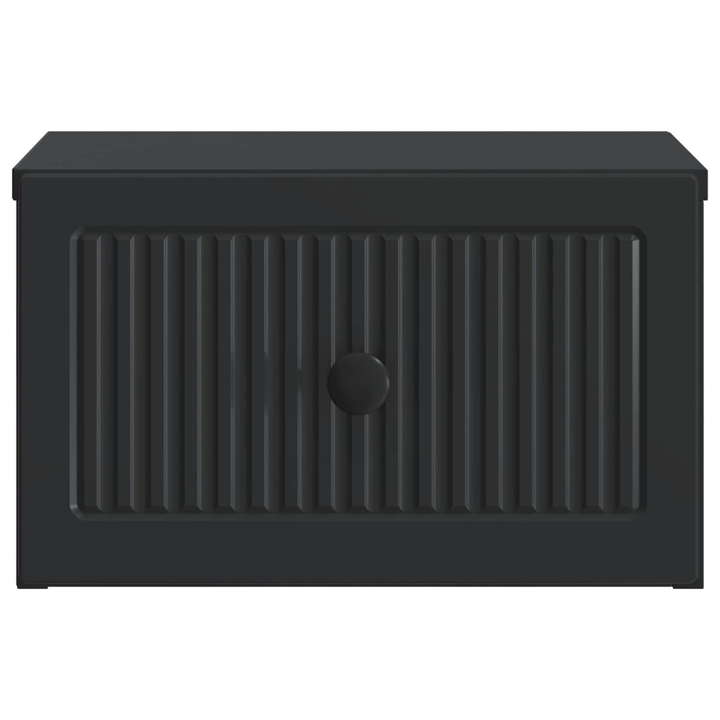 Wall-Mounted Bedside Cabinet Black 33 x 34.5 x 20 cm
