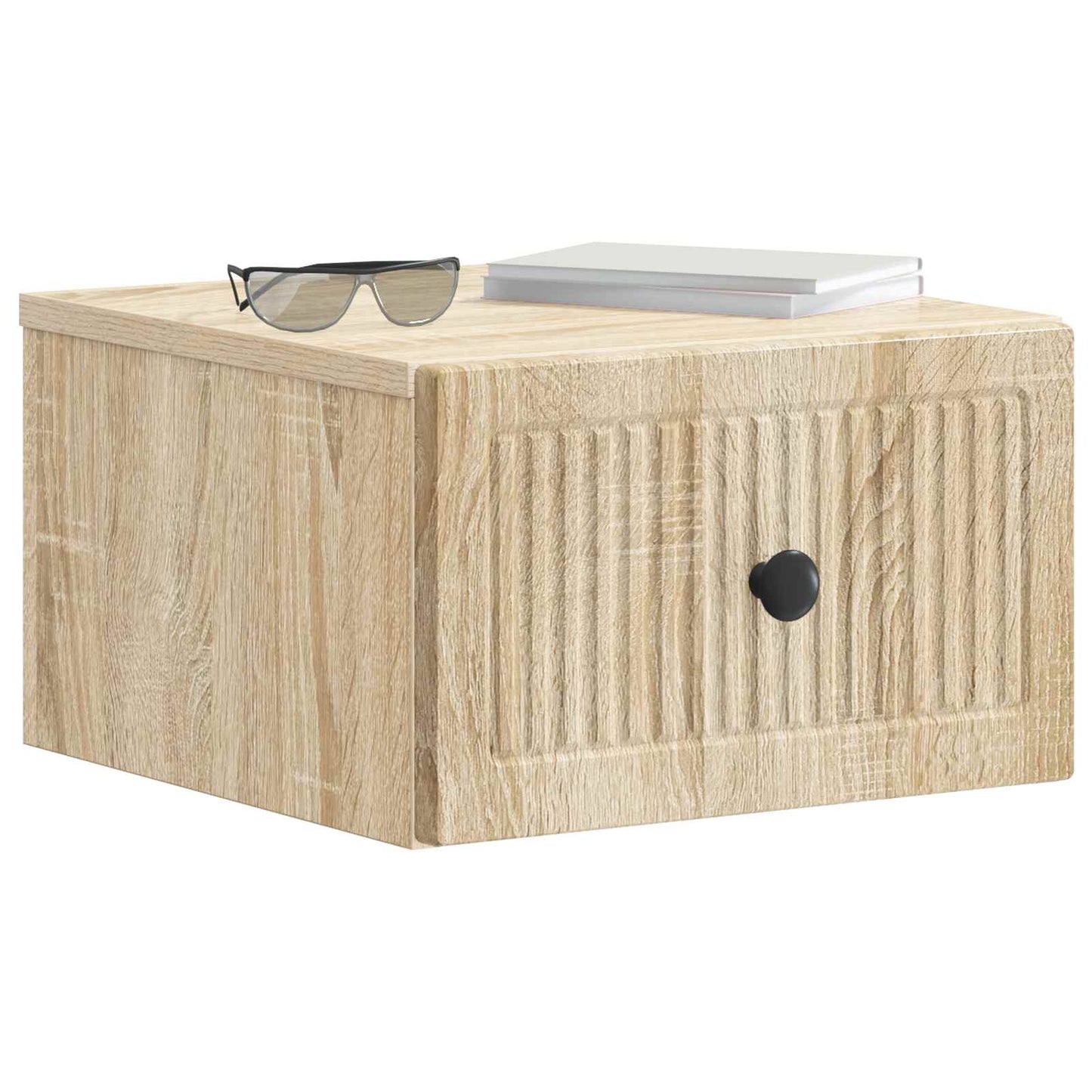 Wall-Mounted Bedside Cabinet 2 pcs Sonoma Oak 33 x 34.5 x 20 cm