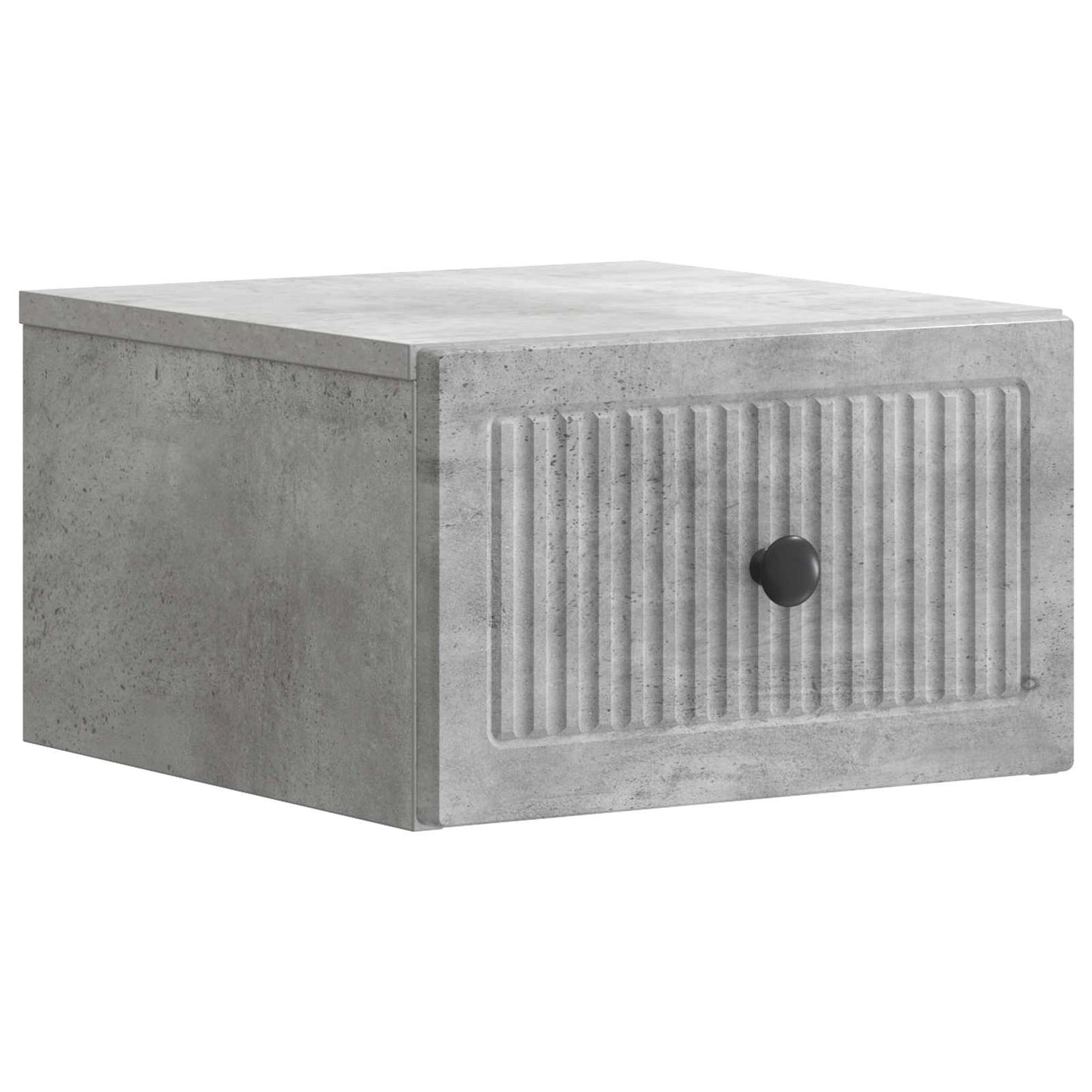 Wall-Mounted Bedside Cabinet Concrete Grey 33 x 34.5 x 20 cm