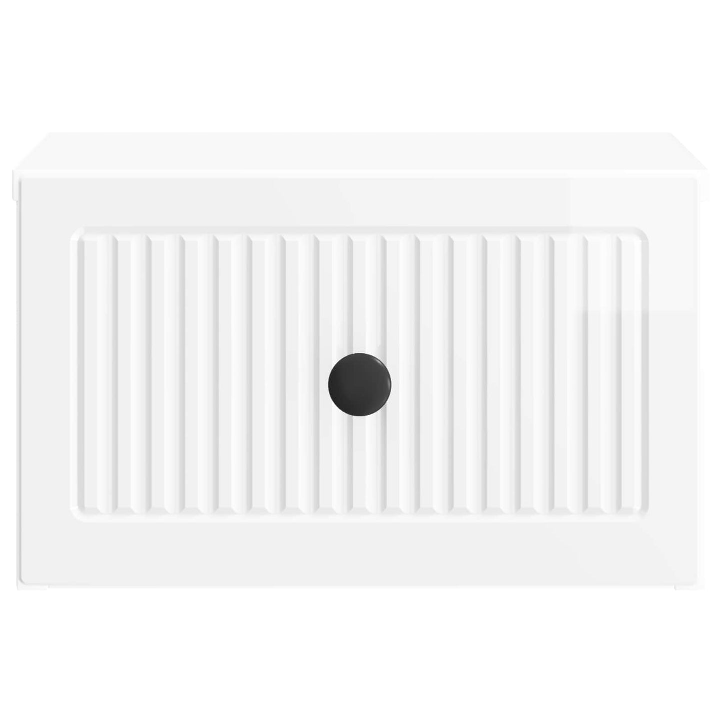 Wall-Mounted Bedside Cabinet High Gloss White 33 x 34.5 x 20 cm