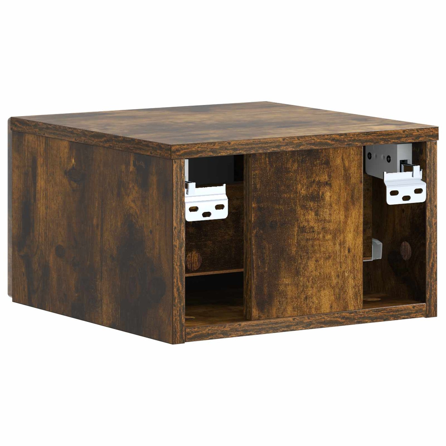 Wall-Mounted Bedside Cabinet 2 pcs Smoked Oak 33 x 34.5 x 20 cm