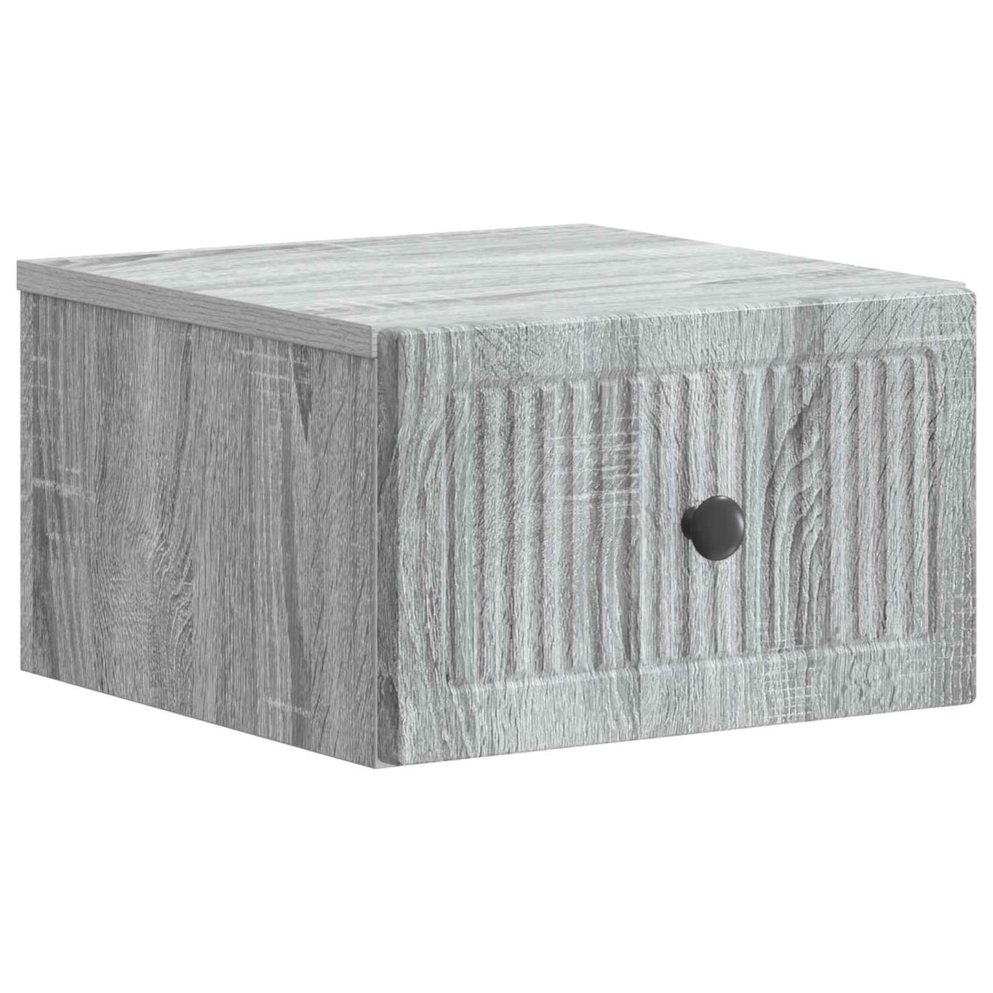 Wall-Mounted Bedside Cabinet Grey Sonoma 33 x 34.5 x 20 cm