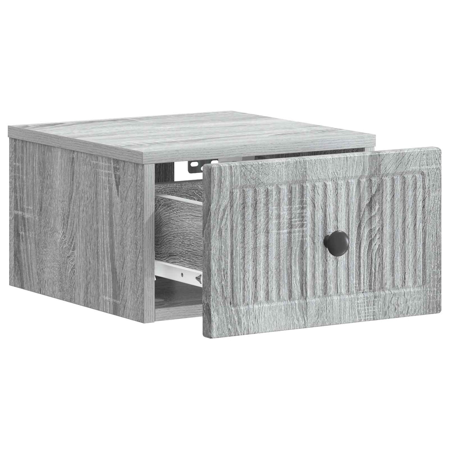 Wall-Mounted Bedside Cabinet Grey Sonoma 33 x 34.5 x 20 cm