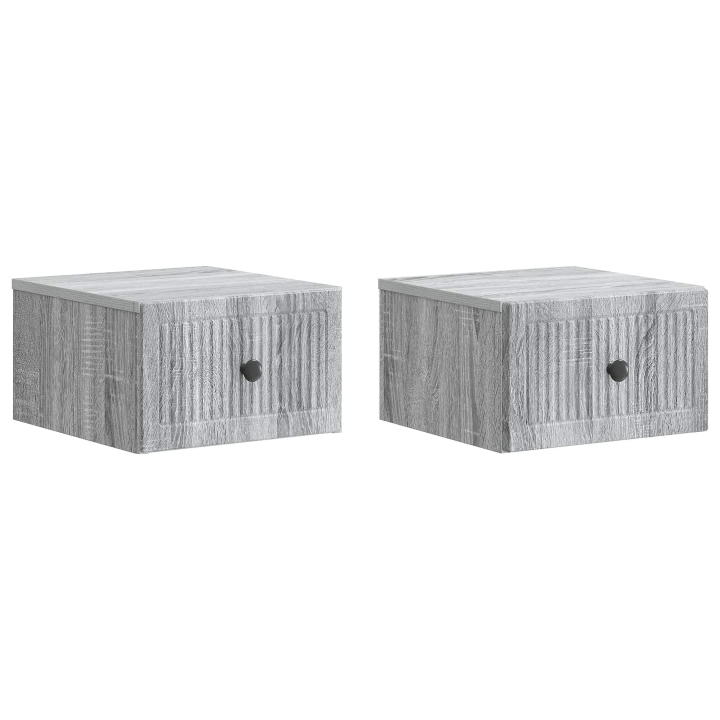 Wall-Mounted Bedside Cabinet 2 pcs Grey Sonoma Engineered Wood