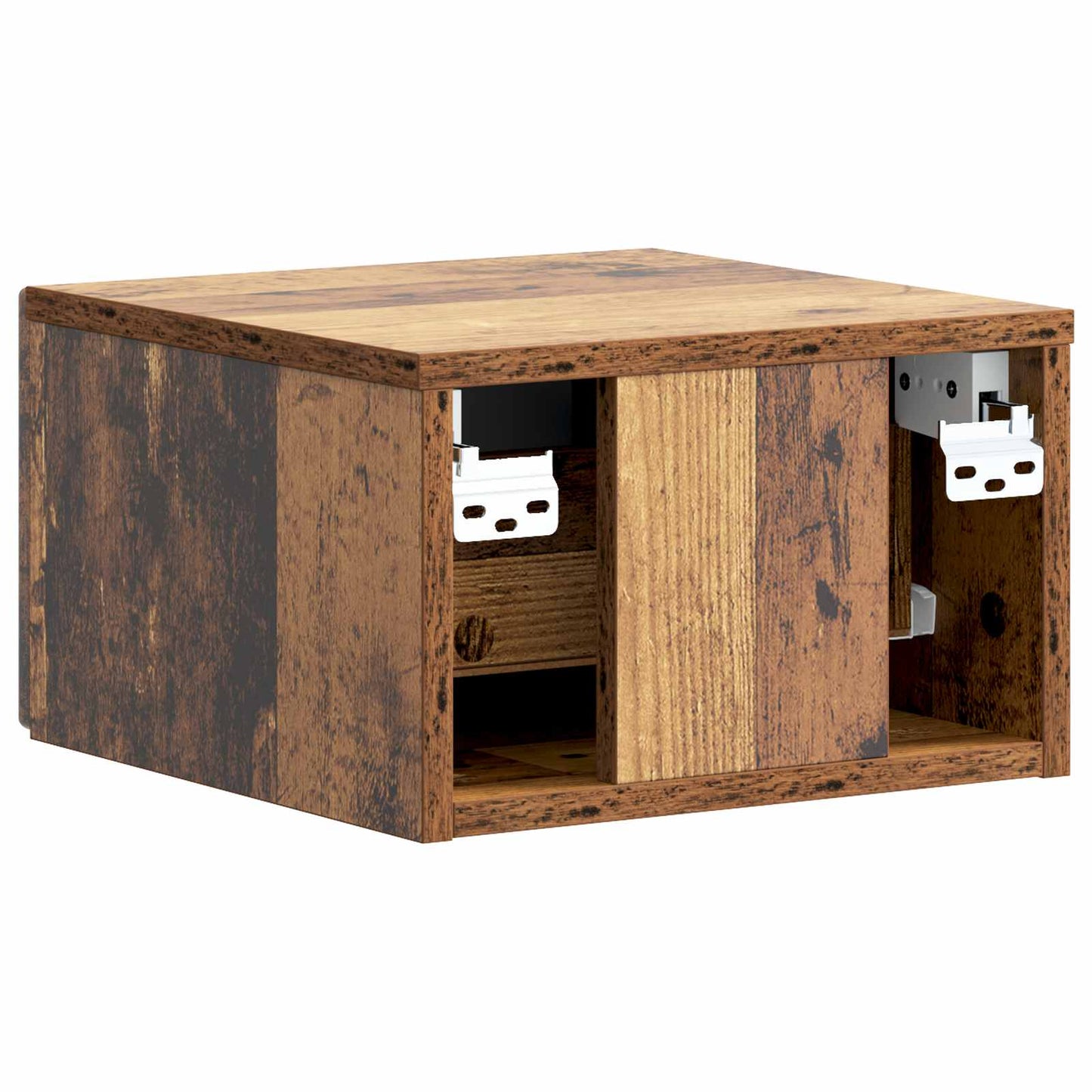 Wall-Mounted Bedside Cabinet 2 pcs Old Wood 33 x 34.5 x 20 cm