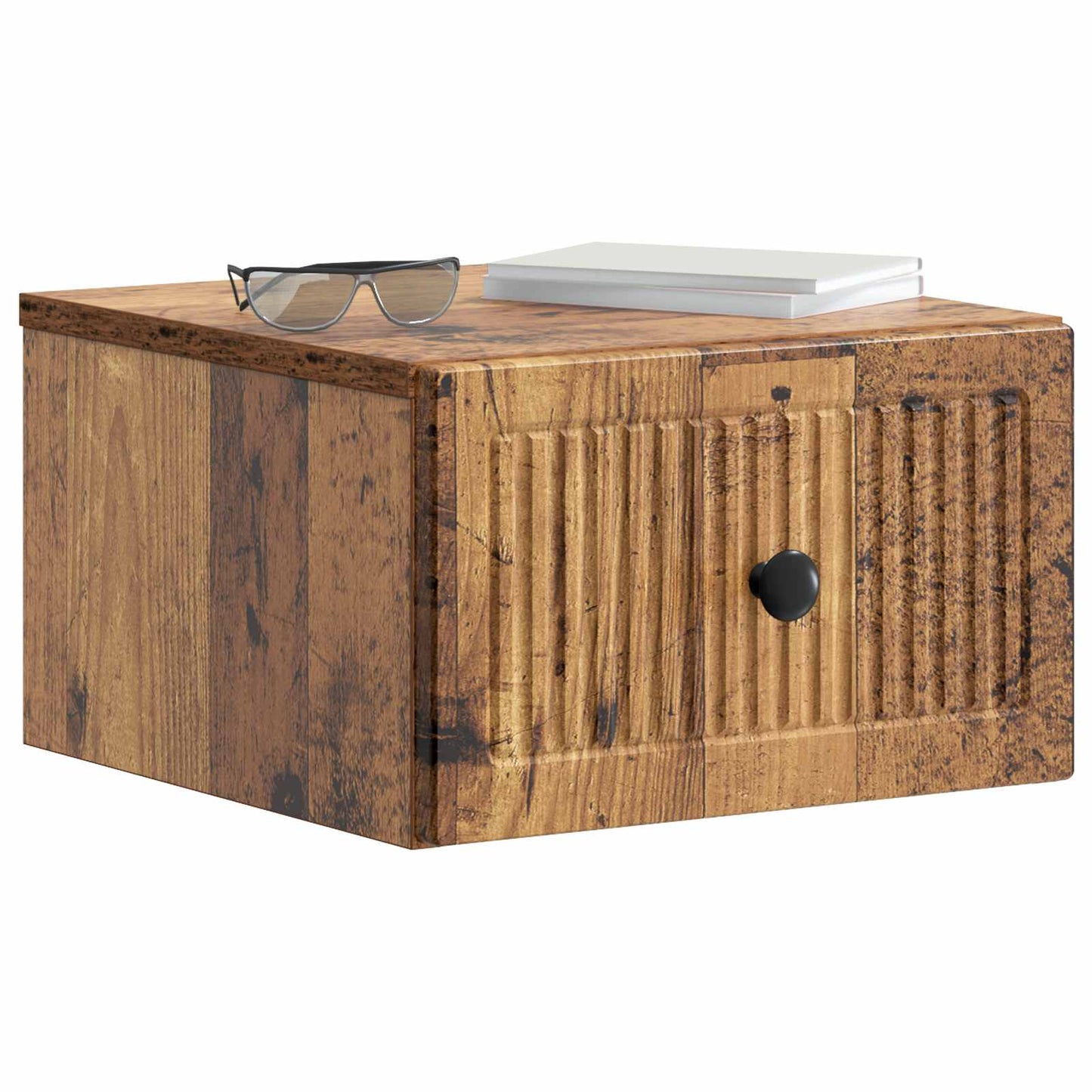 Wall-Mounted Bedside Cabinet 2 pcs Old Wood 33 x 34.5 x 20 cm