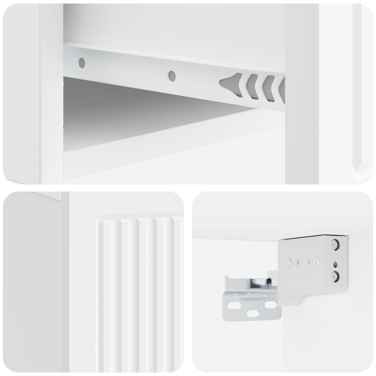 Bedside Cabinet 2 pcs White 49 x 34.5 x 20 cm Engineered Wood
