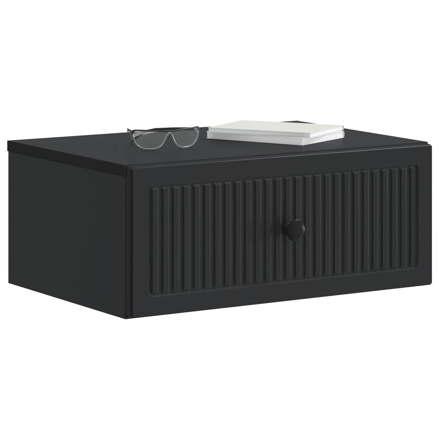 Bedside Cabinet Black 49 x 34.5 x 20 cm Engineered Wood