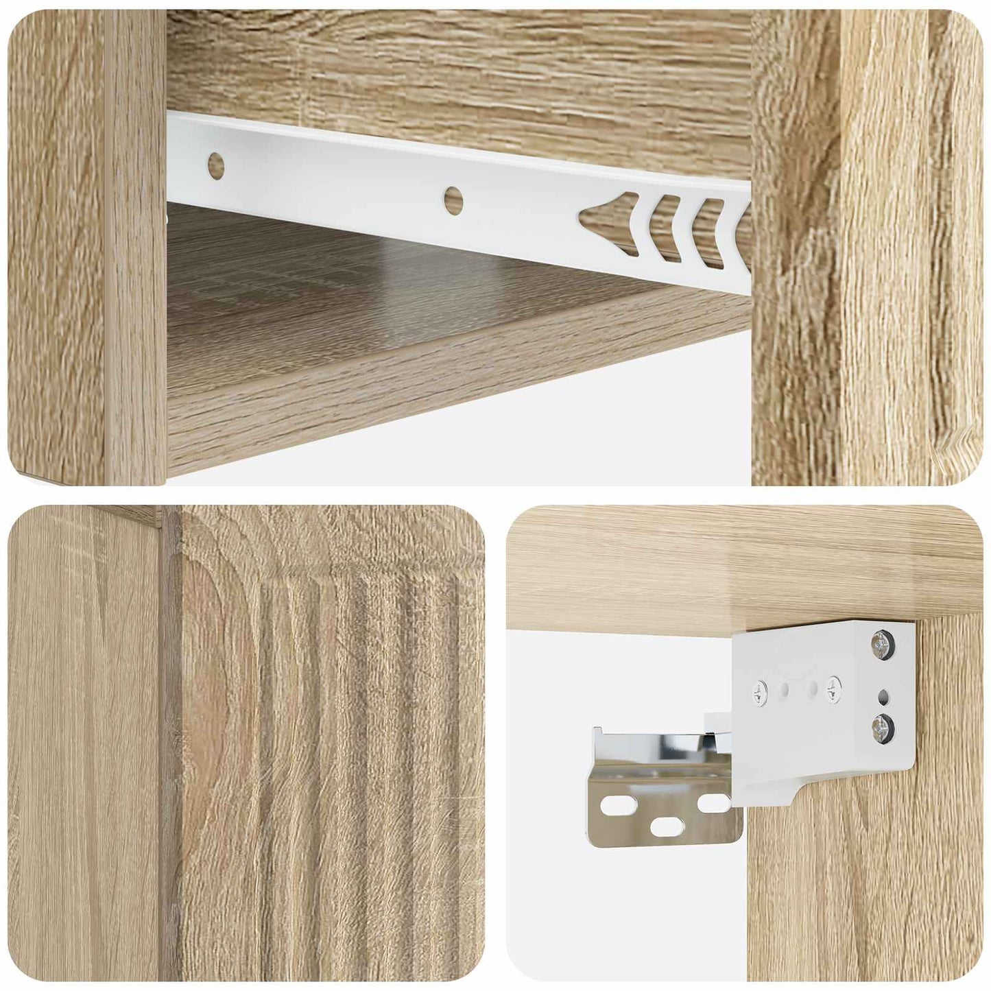 Bedside Cabinet with Drawer 2 pcs Sonoma Oak 49 x 34.5 x 20 cm