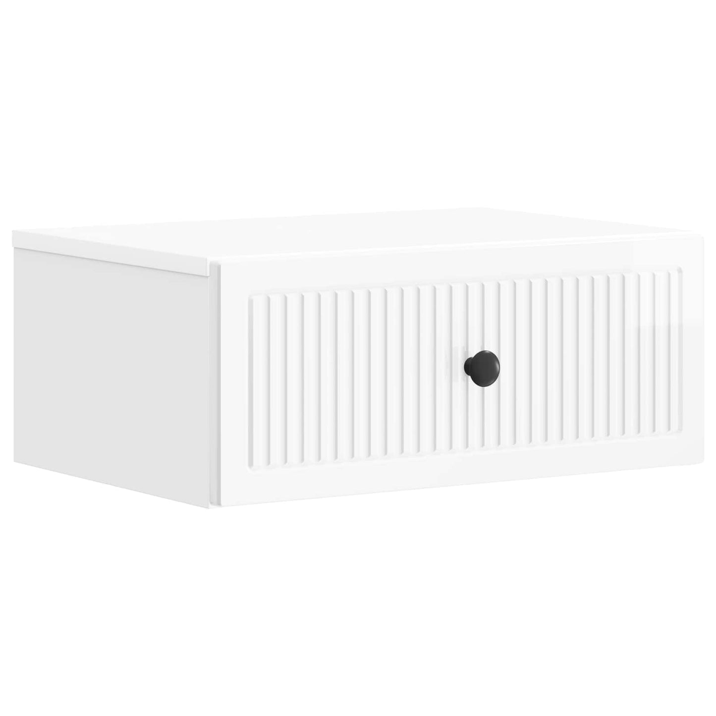 Bedside Cabinet with Drawer High Gloss White 49 x 34.5 x 20 cm