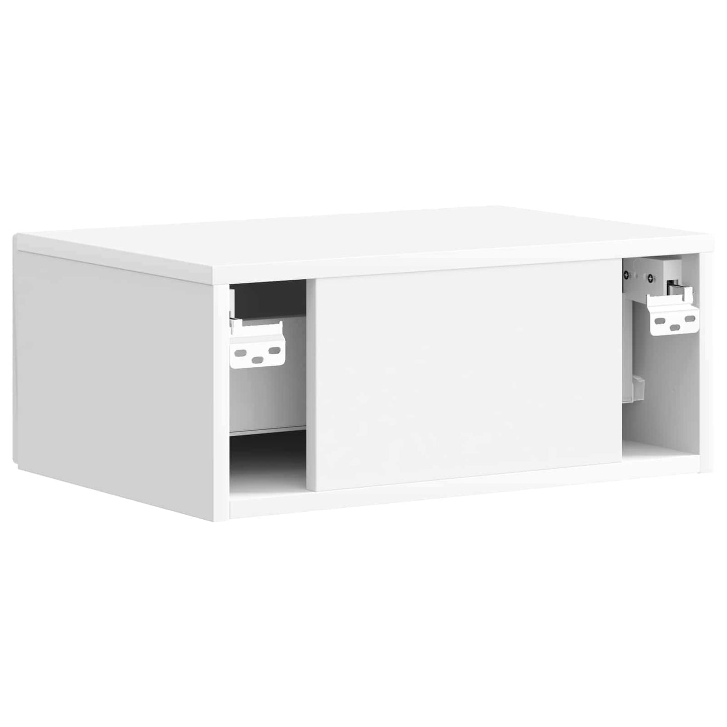 Bedside Cabinet with Drawer High Gloss White 49 x 34.5 x 20 cm