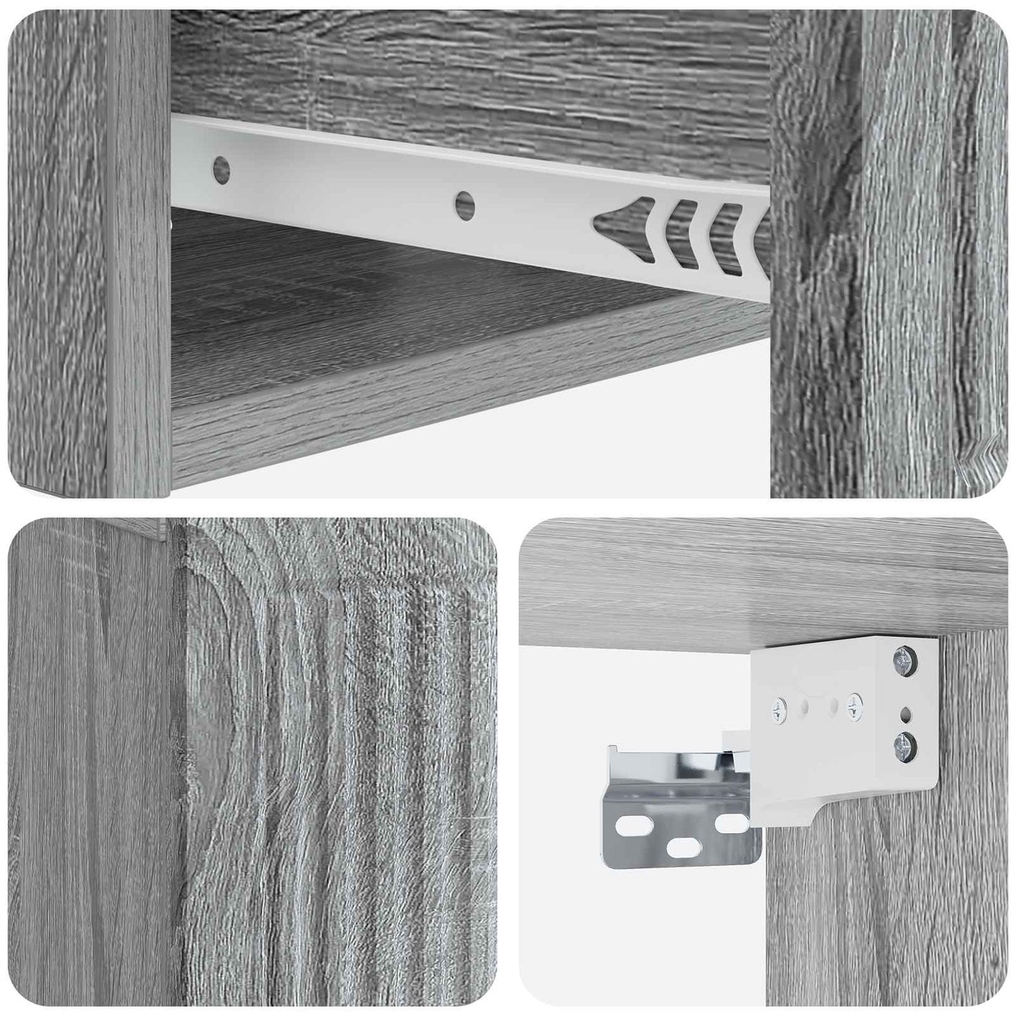 Bedside Cabinet with Drawer 2 pcs Grey Sonoma 49 x 34.5 x 20 cm