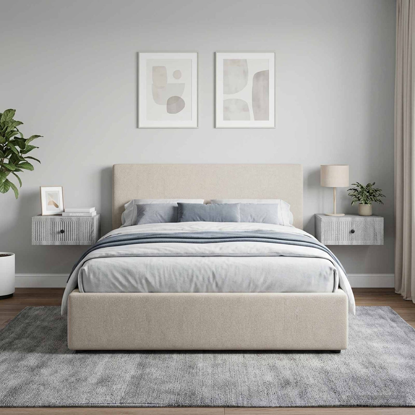 Bedside Cabinet with Drawer 2 pcs Grey Sonoma 49 x 34.5 x 20 cm