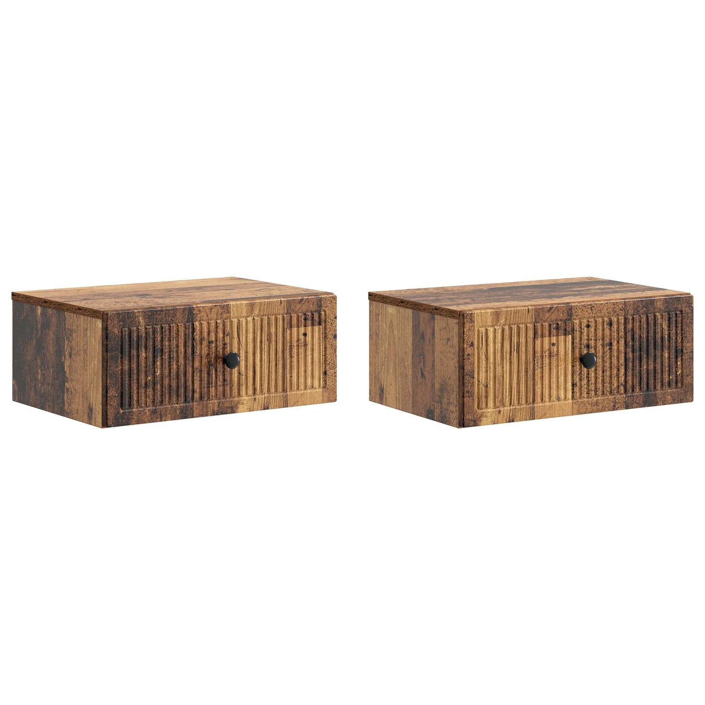 Bedside Cabinet with Drawer 2 pcs Old Wood 49 x 34.5 x 20 cm