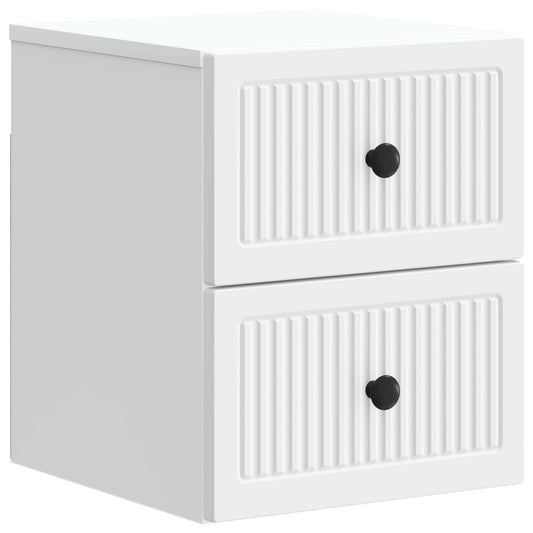 Wall-Mounted Bedside Cabinet White 33 x 34.5 x 40 cm