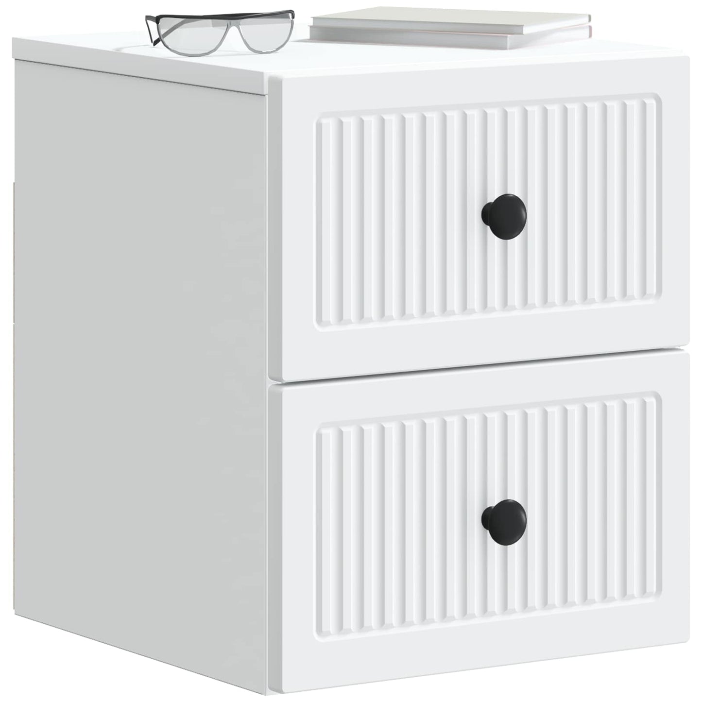 Wall-Mounted Bedside Cabinet White 33 x 34.5 x 40 cm